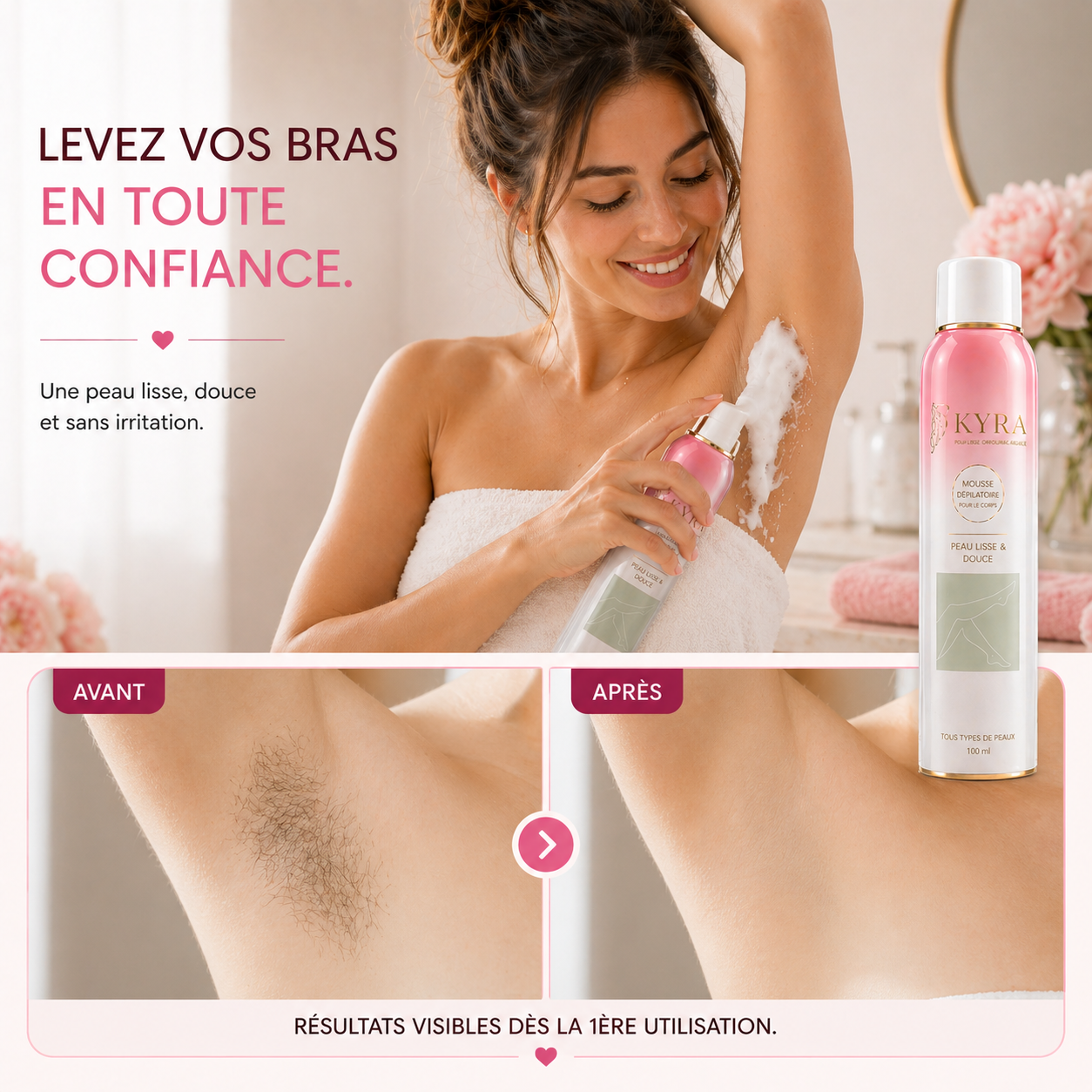 Kyra Smooth™ – Une peau lisse comme vous ne l'avez jamais connue, sans repousse rapide Kyrasanté
