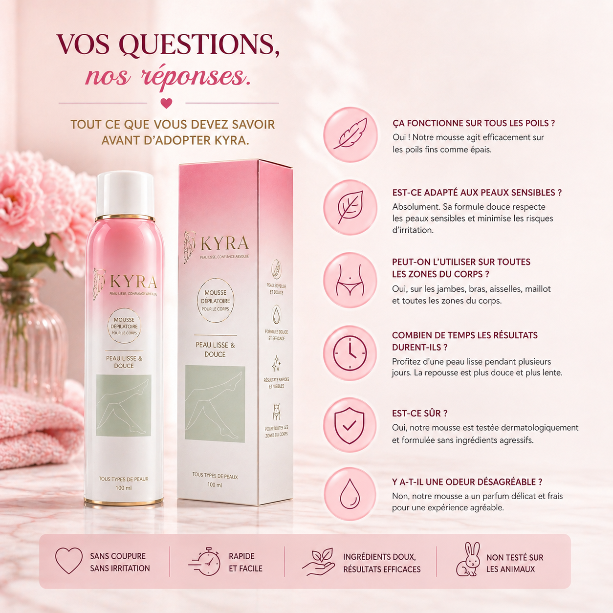 Kyra Smooth™ – Une peau lisse comme vous ne l'avez jamais connue, sans repousse rapide Kyrasanté