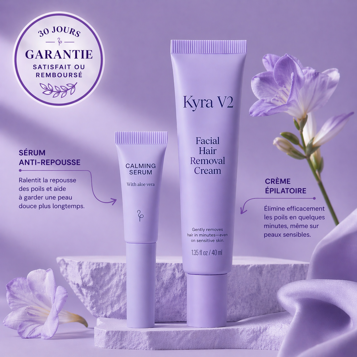Kyra V2™ – Kit Épilation Anti-Repousse Intense Kyrasanté